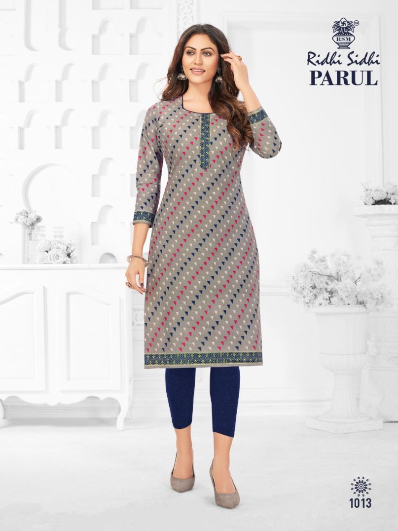 Ridhi Sidhi Parul 1 fancy Regular Wear Cotton Printed Long Kurti Collection